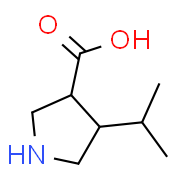 3-Pyrrolidinecarboxylicacid,4-(1-methylethyl)-,(3R,4R)-rel-(9CI) 261896-36-0